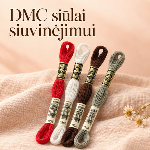 DMC siūlai siuvinėjimui kategorijos baneris