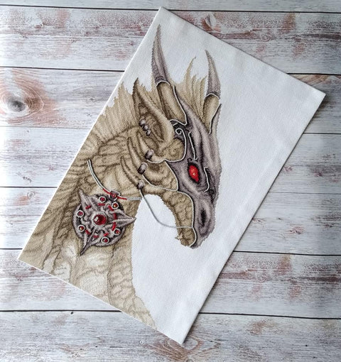 Kryželių siuvinėjimo rinkinys „Lobio sergėtojas“ – Aida 16, 28×44 cm | Charivna Mit