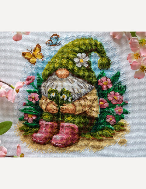 Siuvinėjimo kryželiu rinkinys „Žydintis nykštukas“ 20 x 20 cm