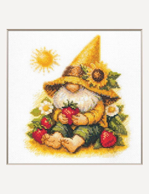Siuvinėjimo kryželiu rinkinys „Saulėtas nykštukas“ 20 x 20 cm