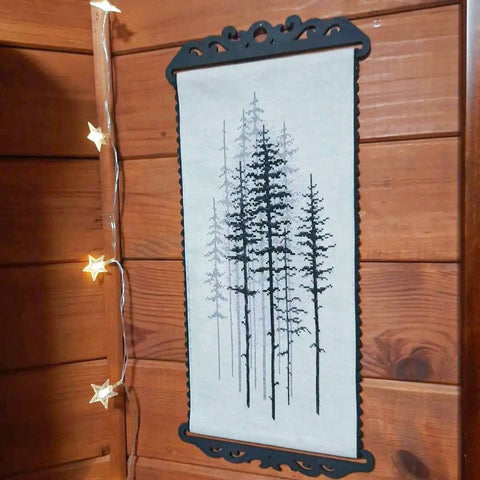 Charivna Mit siuvinėjimo rinkinys mišria technika „Ūkanotas miškas“, 15×29,5 cm