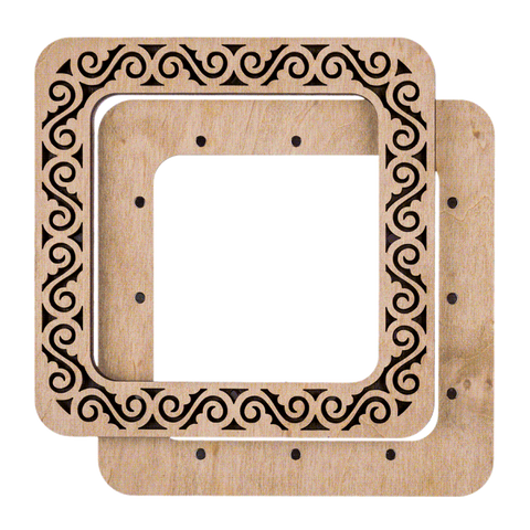 Medinis magnetinis siuvinėjimo lankelis 10×10 cm (kvadratinis) — skirtas lygiam paviršiui
