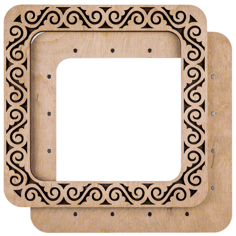 Medinis magnetinis lankelis siuvinėjimui 14×14 cm — skirtas plokštiems paviršiams