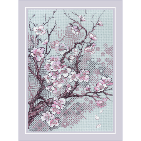 Plum Blossom slyvų žiedai siuvinėjimo rinkinys RIOLIS 2298