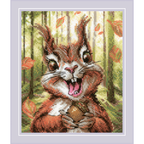RIOLIS „Nutty Delight“ siuvinėjimo rinkinys Nr.2302, 15x18 cm