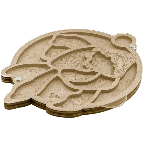 Wonderland Crafts karoliukų dėžutė su permatomu dangčiu ir magnetiniu laikikliu, 14,5×14,5 cm