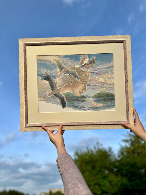 Aine siuvinėjimo kryželių rinkinys „Motina Gamta — Dangus“ (40×30 cm, 14 ct)