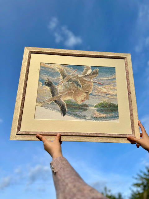Aine siuvinėjimo kryželių rinkinys „Motina Gamta — Dangus“ (40×30 cm, 14 ct)