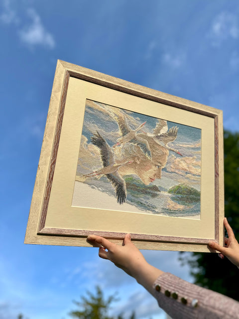 Aine siuvinėjimo kryželių rinkinys „Motina Gamta — Dangus“ (40×30 cm, 14 ct)