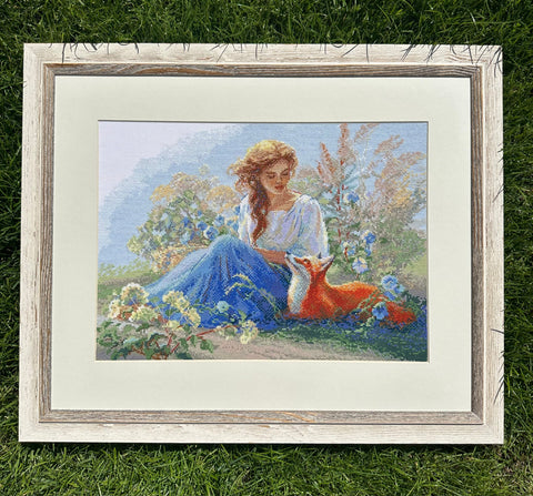 Aine siuvinėjimo rinkinys „Motina Gamta – Pieva“ (Olga Novitskaja, 40×30 cm, 14 ct)