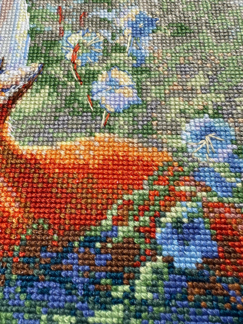 Aine siuvinėjimo rinkinys „Motina Gamta – Pieva“ (Olga Novitskaja, 40×30 cm, 14 ct)