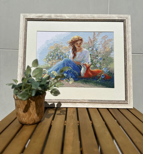 Aine siuvinėjimo rinkinys „Motina Gamta – Pieva“ (Olga Novitskaja, 40×30 cm, 14 ct)