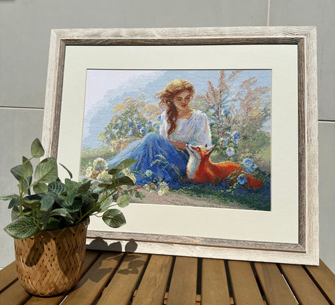 Aine siuvinėjimo rinkinys „Motina Gamta – Pieva“ (Olga Novitskaja, 40×30 cm, 14 ct)