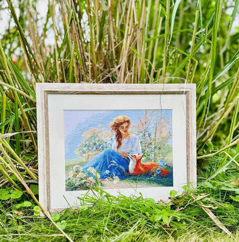 Aine siuvinėjimo rinkinys „Motina Gamta – Pieva“ (Olga Novitskaja, 40×30 cm, 14 ct)