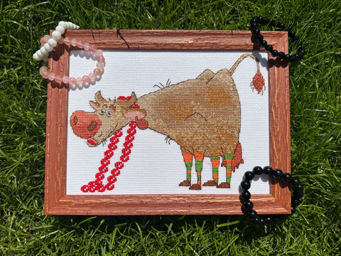 Aine „Mados Savaitė“ kryželių siuvinėjimo rinkinys (21×15 cm, 14 ct)