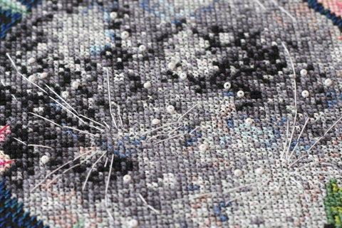 Abris Art siuvinėjimo rinkinys kryželiu „Mėnulio paslaptys“, juodas 14 ct, 27×34 cm