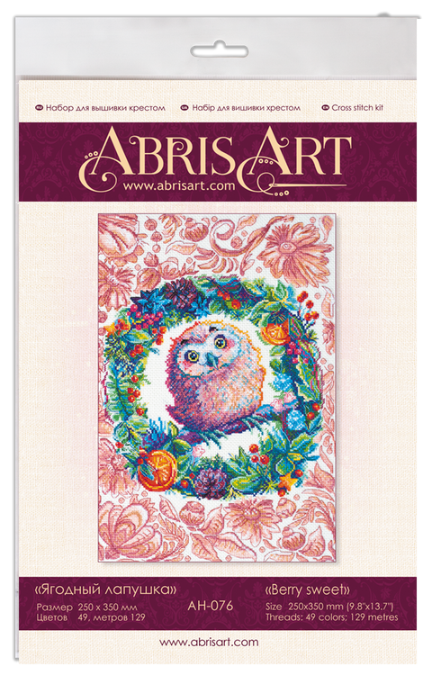 Abris Art kryželių rinkinys "Saldžios uogos" — 14 ct, 25×35 cm