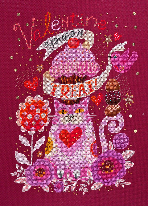 Abris Art kryželių rinkinys „Meilė“, 19×27 cm — 30 spalvų, 100% medvilnė
