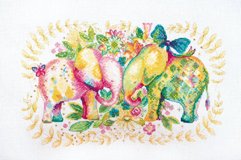 Abris Art siuvinėjimo rinkinys „Švelnūs jausmai“, 14 ct (16×24 cm) su PRECIOSA karoliukais
