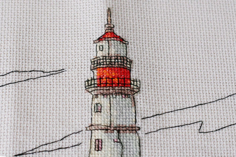 Abris Art kryželių rinkinys „Švyturio šviesa“ (14 ct, 39×20 cm)