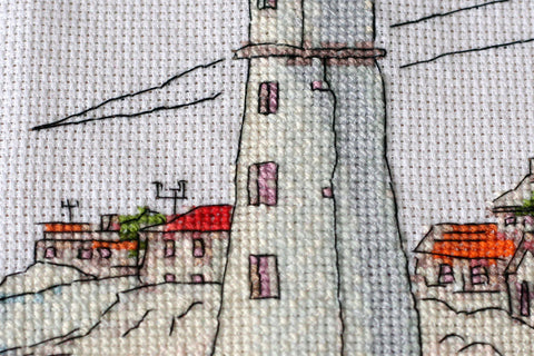 Abris Art kryželių rinkinys „Švyturio šviesa“ (14 ct, 39×20 cm)