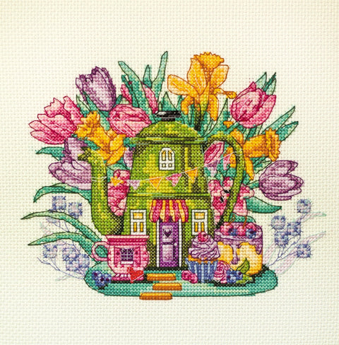 Abris Art kryželių rinkinys "Uogų keksiukai" 14 ct, 17×14 cm, 35 spalvų