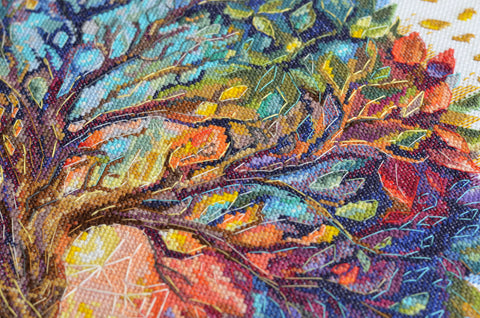 Siuvinėjimo kryželiu komplektas Abris Art „Visatos centras“ 35×36 cm (14 ct), 47 spalvų