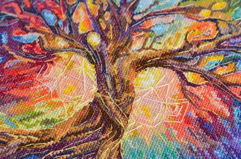 Siuvinėjimo kryželiu komplektas Abris Art „Visatos centras“ 35×36 cm (14 ct), 47 spalvų