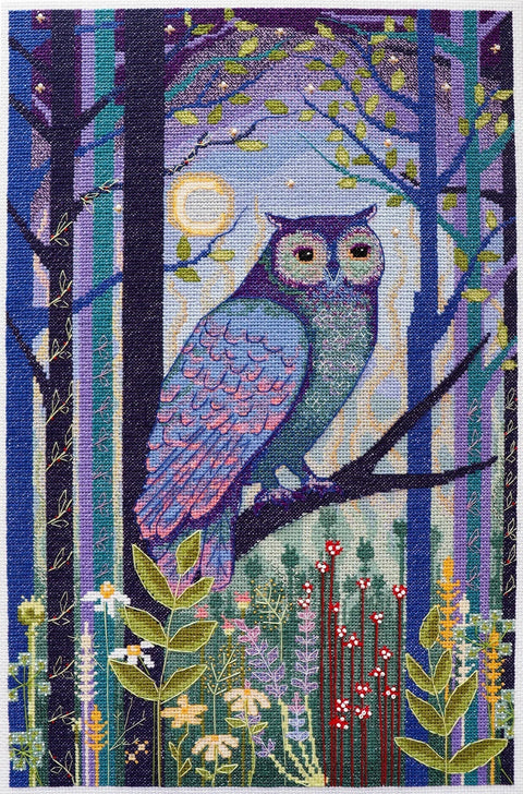 Abris Art kryželių rinkinys „Tankus miškas“ 28×43 cm (14 ct) su PRECIOSA karoliukais