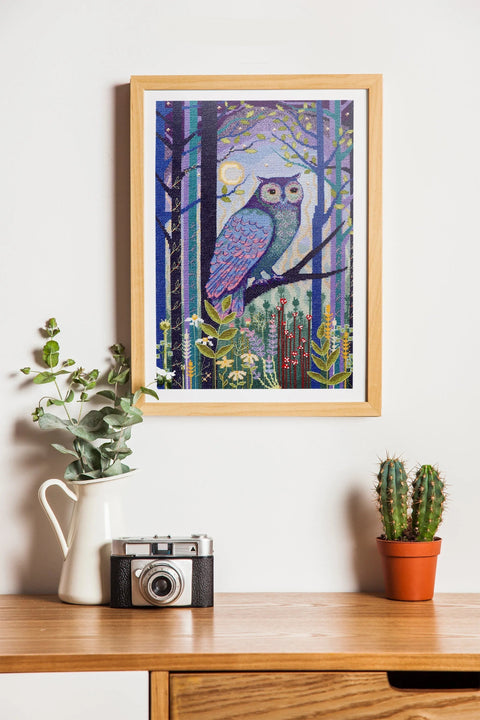 Abris Art kryželių rinkinys „Tankus miškas“ 28×43 cm (14 ct) su PRECIOSA karoliukais