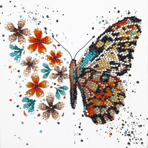 Abris Art mini siuvinėjimo rinkinys „Tigro sparnai“ 15×15 cm (Preciosa karoliukai)