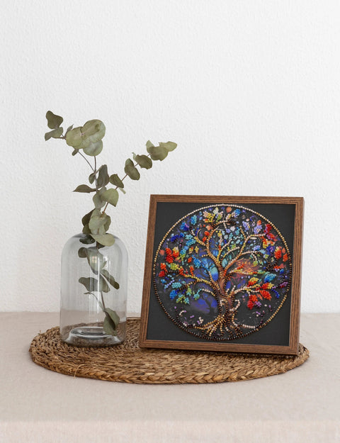 Abris Art siuvinėjimo karoliukais rinkinys „Gyvenimo spalva“, 15×15 cm