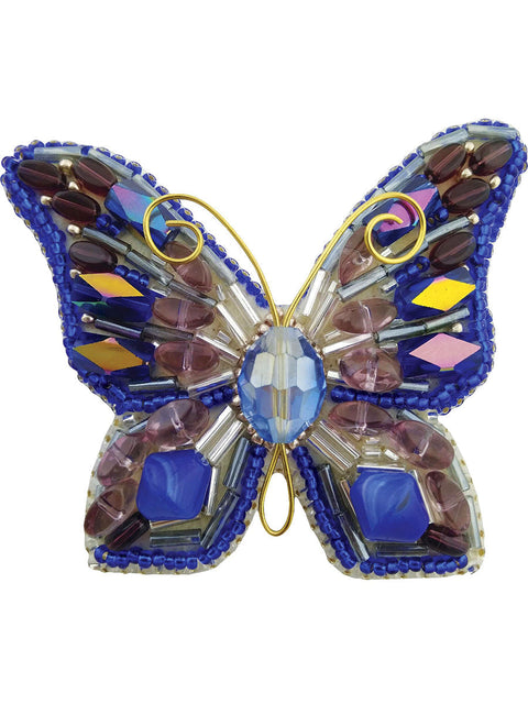 Karoliukų siuvinėjimo rinkinys brošei Drugelis – Preciosa 6×8 cm (Charivna Mit)