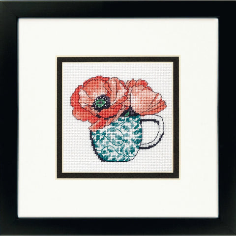 Aguonos (12.7 x 12.7 cm) - DIMENSIONS siuvinėjimo kryželiu rinkinys - kaSiulai.lt