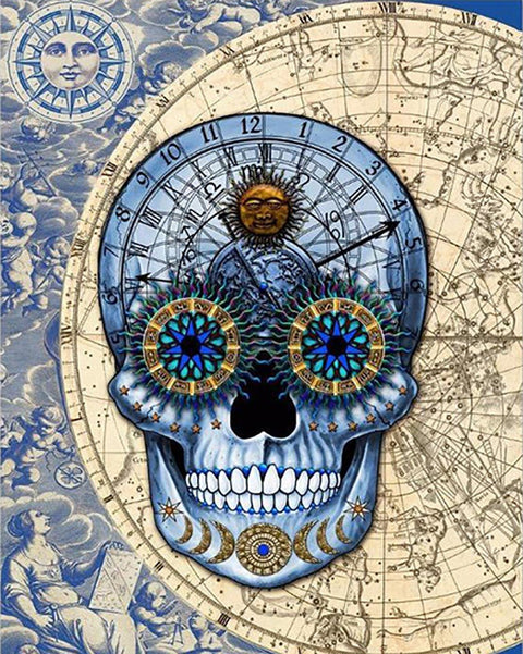 Deimantinės mozaikos rinkinys „Astrologinė kaukolė“ 40 x 50 cm