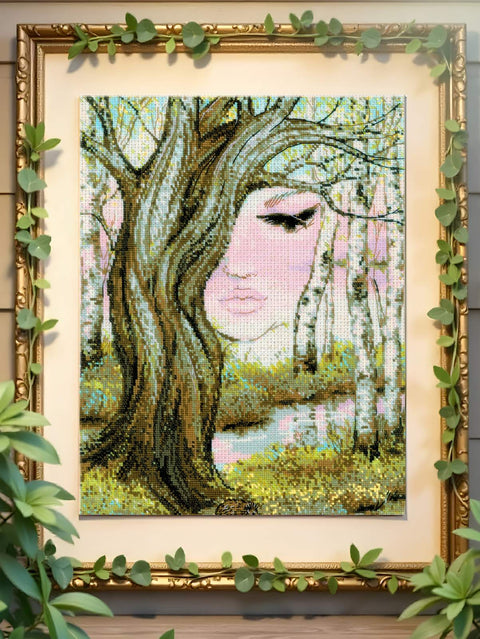 RIOLIS siuvinėjimo rinkinys "Awakening" – 30×40 cm, 15 spalvų vilnos/akrilo siūlai, 14 ct AIDA