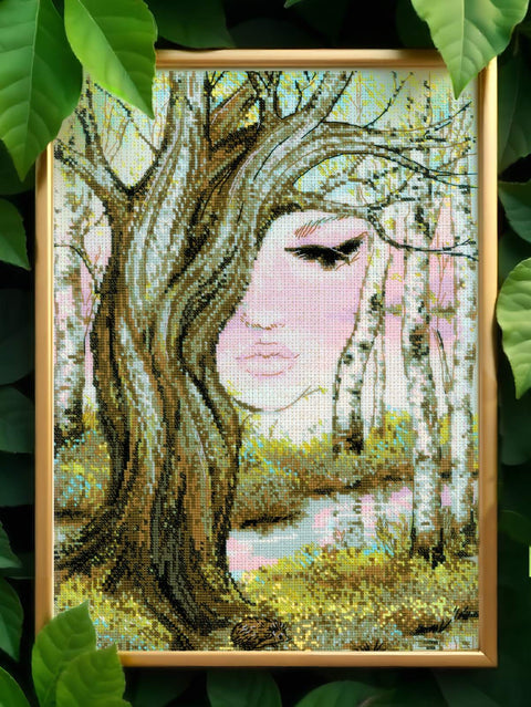 RIOLIS siuvinėjimo rinkinys "Awakening" – 30×40 cm, 15 spalvų vilnos/akrilo siūlai, 14 ct AIDA