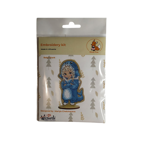 Baby Shark siuvinėjimo komplektas KF022/120 - kaSiulai.lt