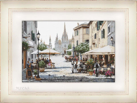 Barselonos katedra — siuvinėjimo komplektas kryželiu, 47×31 cm (Luca‑S) - kaSiulai.lt