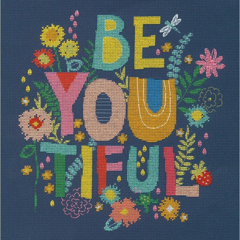 Be-You-Tiful (27.9 x 27.9 cm) - DIMENSIONS siuvinėjimo kryželiu rinkinys - kaSiulai.lt