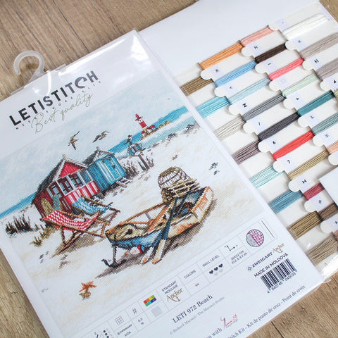 Beach SLETI972 — siuvinėjimo kryželiu komplektas LetiStitch - kaSiulai.lt