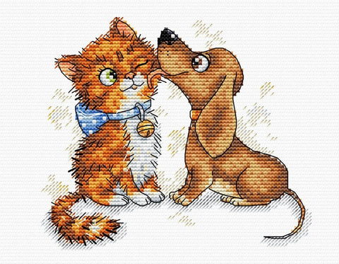Best Friends SM - 191 — MP Studija siuvinėjimo komplektas (18×14 cm) - kaSiulai.lt