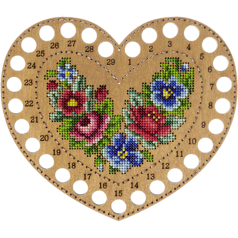 Perforuotas medinis ruošinys kryželiui ant medžio 16×14 cm (be siūlų)