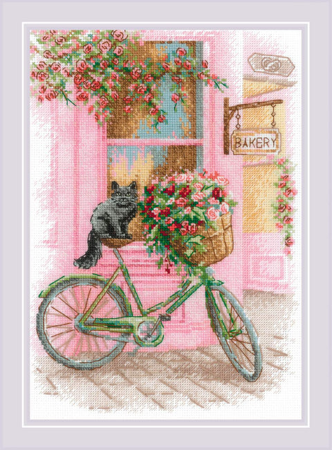 RIOLIS „Blooming Trip“ siuvinėjimo rinkinys, 21×30 cm | 14 ct AIDA, 23 spalvų vilna/akrilas