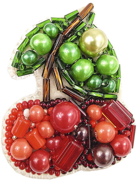 Rinkinys brošei siuvinėti karoliukais „Vyšnia“ — Charivna Mit (Crystal Art)