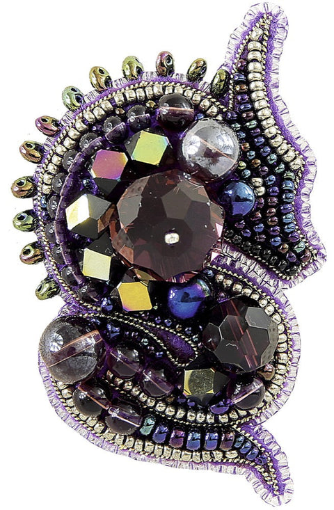 Karoliukų siuvinėjimo rinkinys brošei „Drakonas“ — Crystal Art (Charivna Mit)