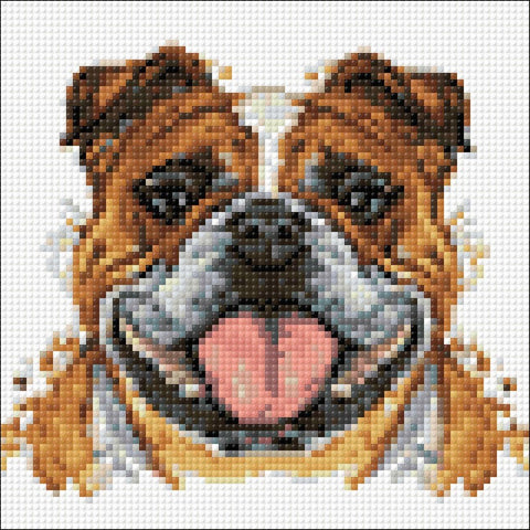 Deimantinės mozaikos rinkinys „Buldogas“ 20 x 20 cm