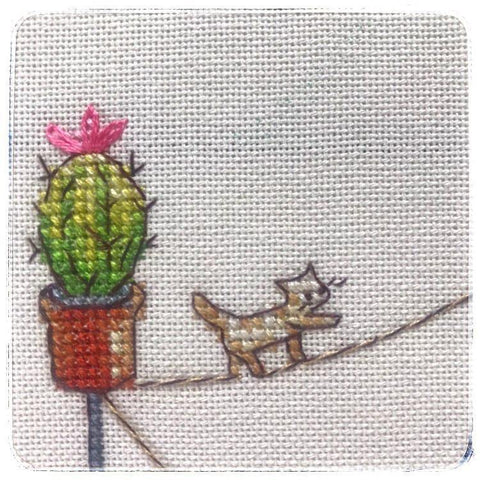 NeoCraft skaičiuojamo kryželio rinkinys „Kaktusai“, 20×23 cm