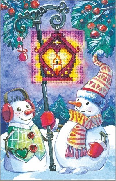 Cards Lantern SANO - 11 — Andriana siuvinio komplektas kryželiui, 5×5 cm - kaSiulai.lt