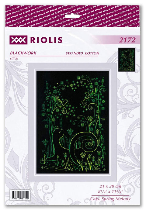 RIOLIS siuvinėjimo rinkinys „Pavasario melodija: katės“ Nr. 2172